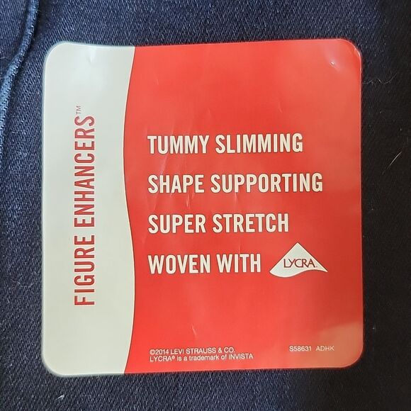 Levi's NWT Perfectly Shaping 512 Bootcut dark wash, 78% cotton jeans 24W - Picture 8 of 16